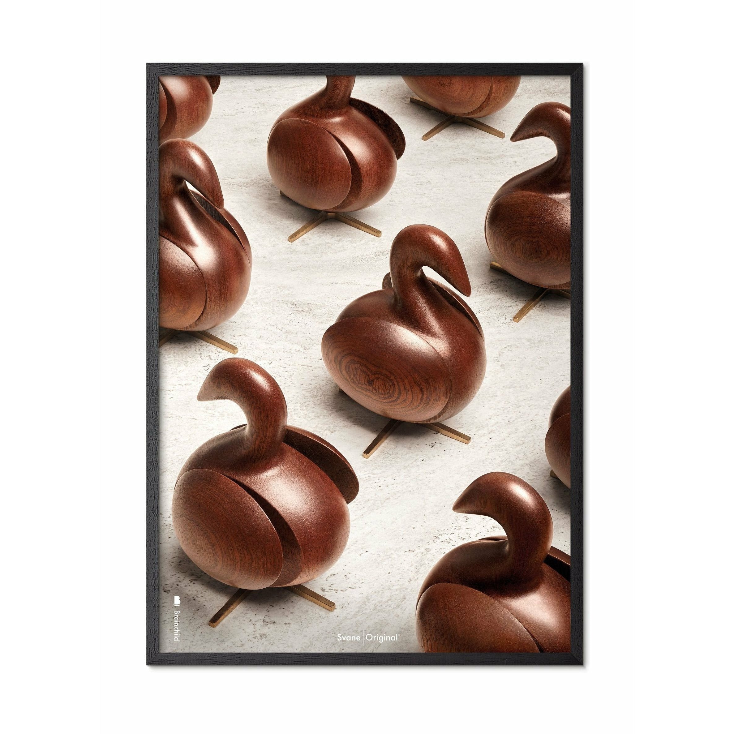 [product_category]-Brainchild Swan Parade Poster, Frame In Black Lacquered Wood, 30x40 Cm-Brainchild-PA-31002-C-BRA-1
