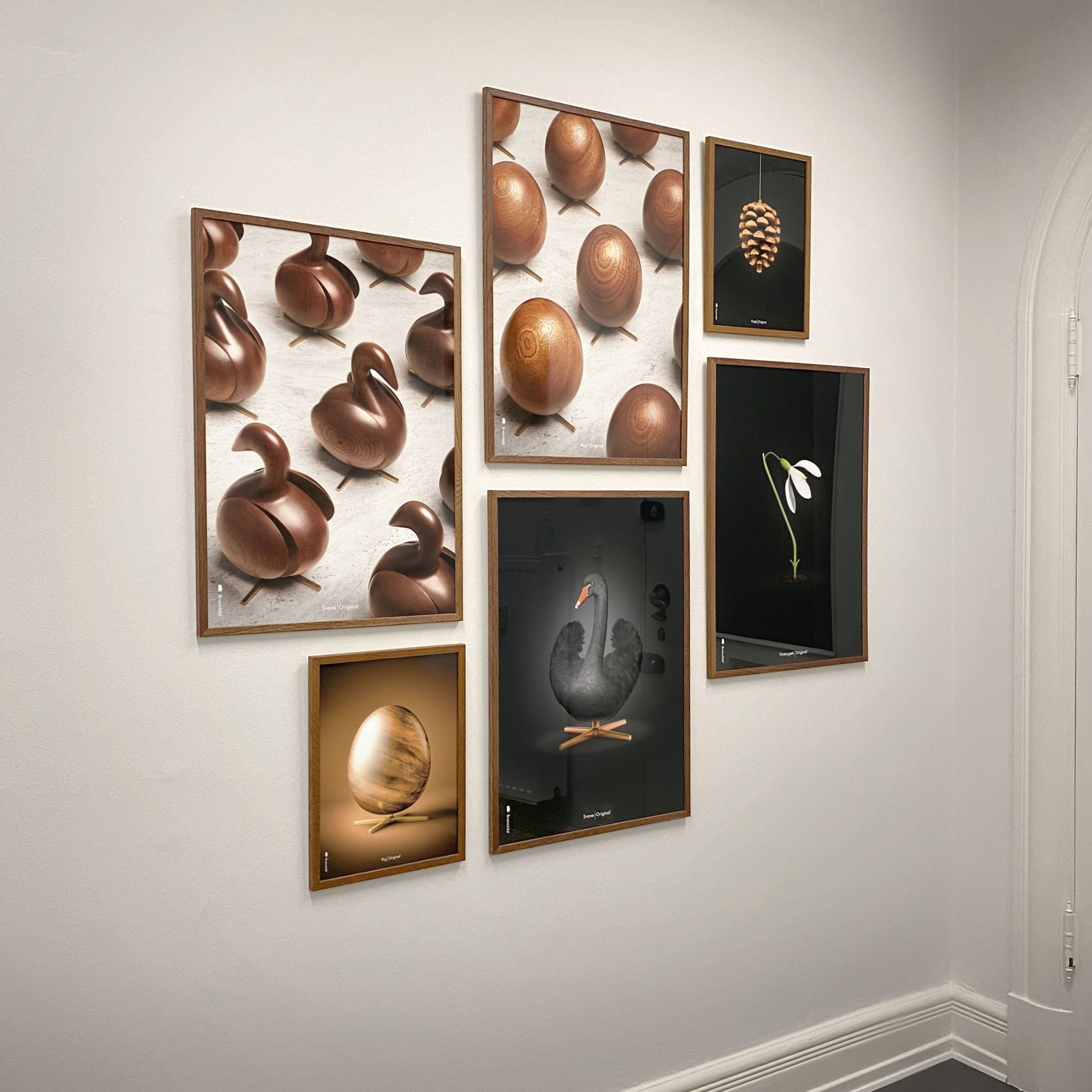 [product_category]-Brainchild Swan Parade Poster, Frame In Black Lacquered Wood, 30x40 Cm-Brainchild-PA-31002-C-BRA-6