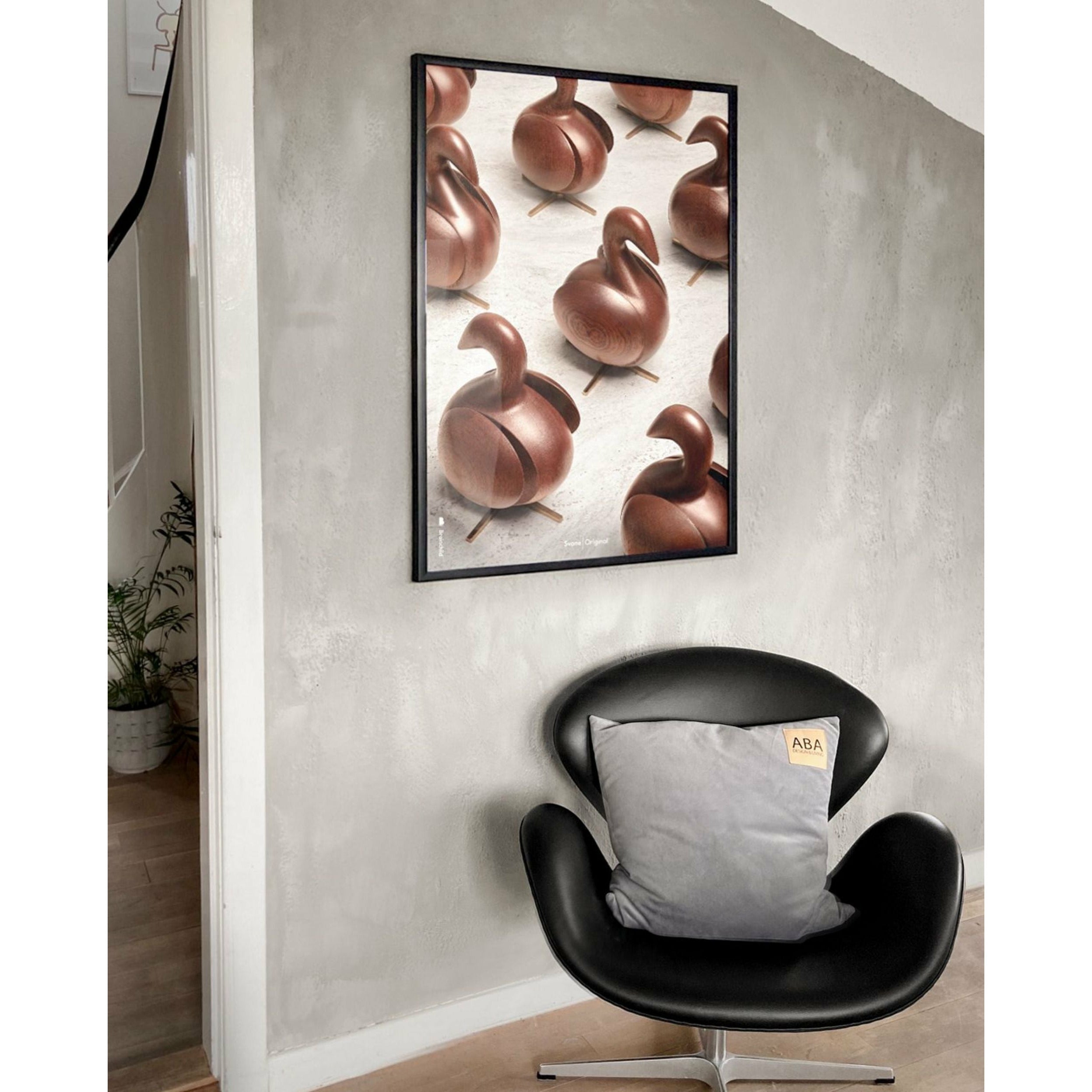 [product_category]-Brainchild Swan Parade Poster, Frame In Black Lacquered Wood, A5-Brainchild-PA-31001-C-BRA-8