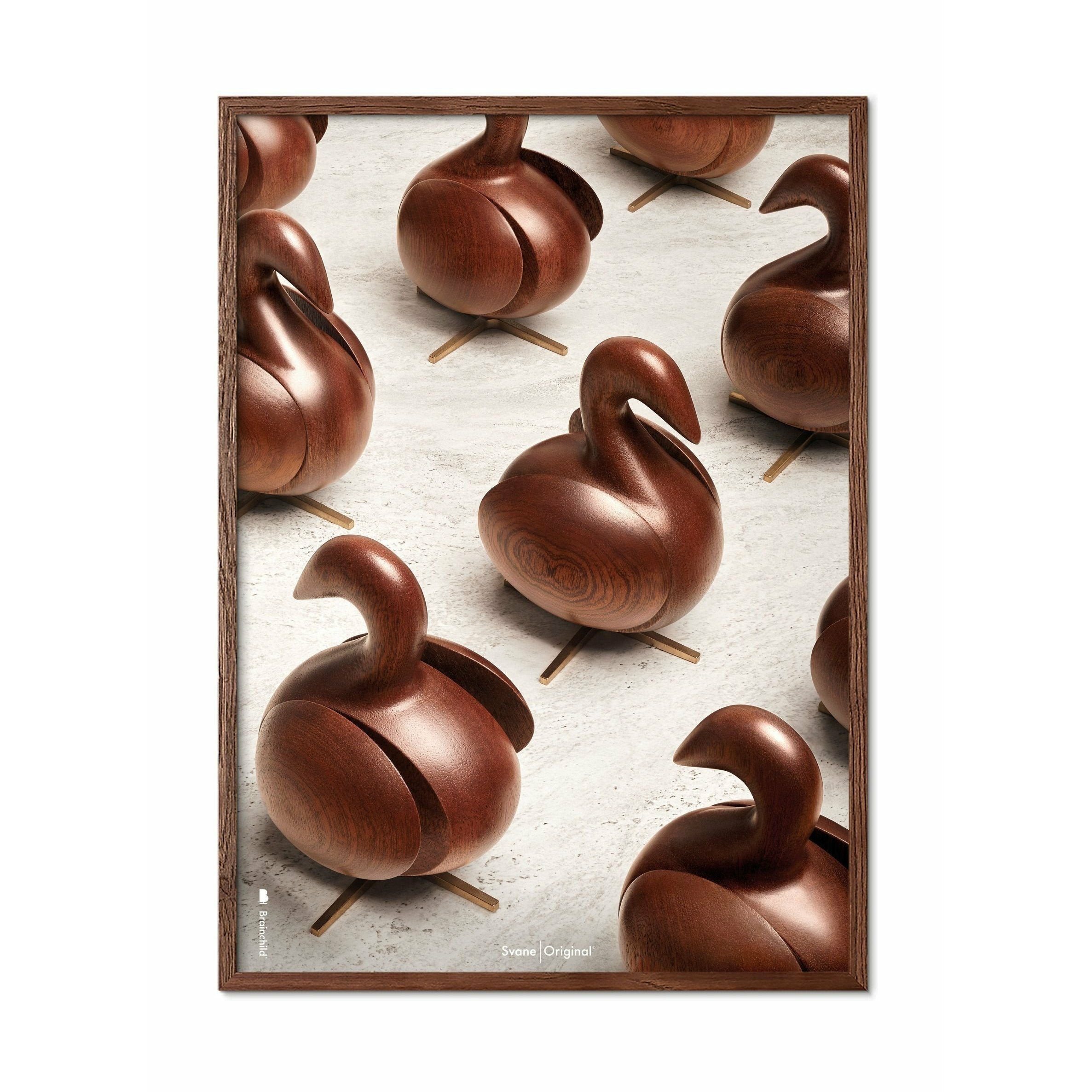 [product_category]-Brainchild Swan Parade Poster, Frame Made Of Dark Wood, 30x40 Cm-Brainchild-PA-31002-B-BRA-1