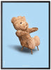  Teddy Bear Classic plakát z plakátu vyrobený z černého lakovaného dřeva 50x70 cm světle modré pozadí