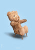  Teddy Bear Classic plakát bez rámu 30x40 cm světle modré pozadí