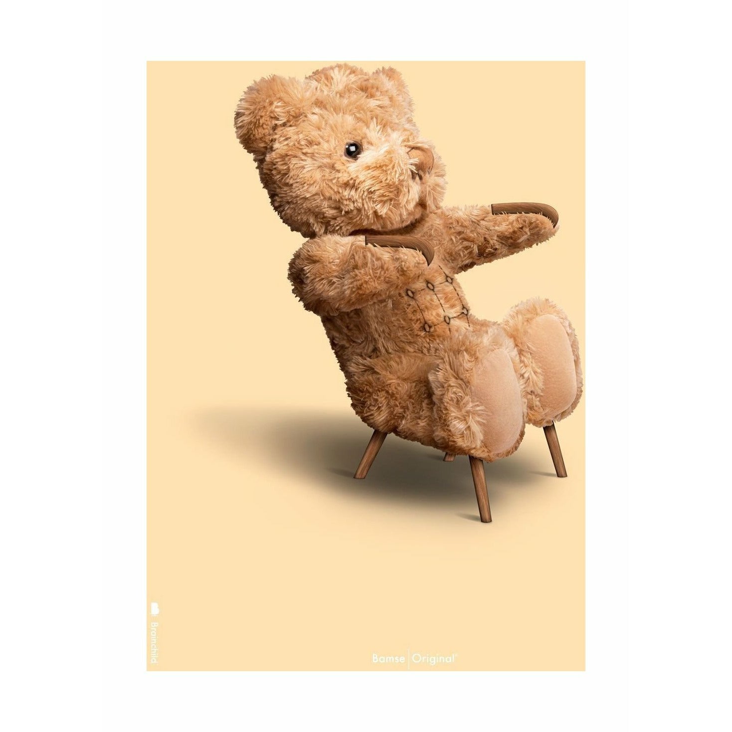 [product_category]-Brainchild Teddy Bear Classic Poster Without Frame 50x70 Cm, Sand Colored Background-Brainchild-5713713200439-71003-BRA-1