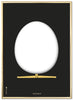 Brainchild The Egg Design Skich Poster Frame Made Of Brass Coared Metal 70x100 Cm, Black Background