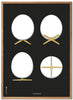 Brainchild The Egg Design Sketches Plakát Rám ze světlého dřeva 30x40 Cm, černé pozadí