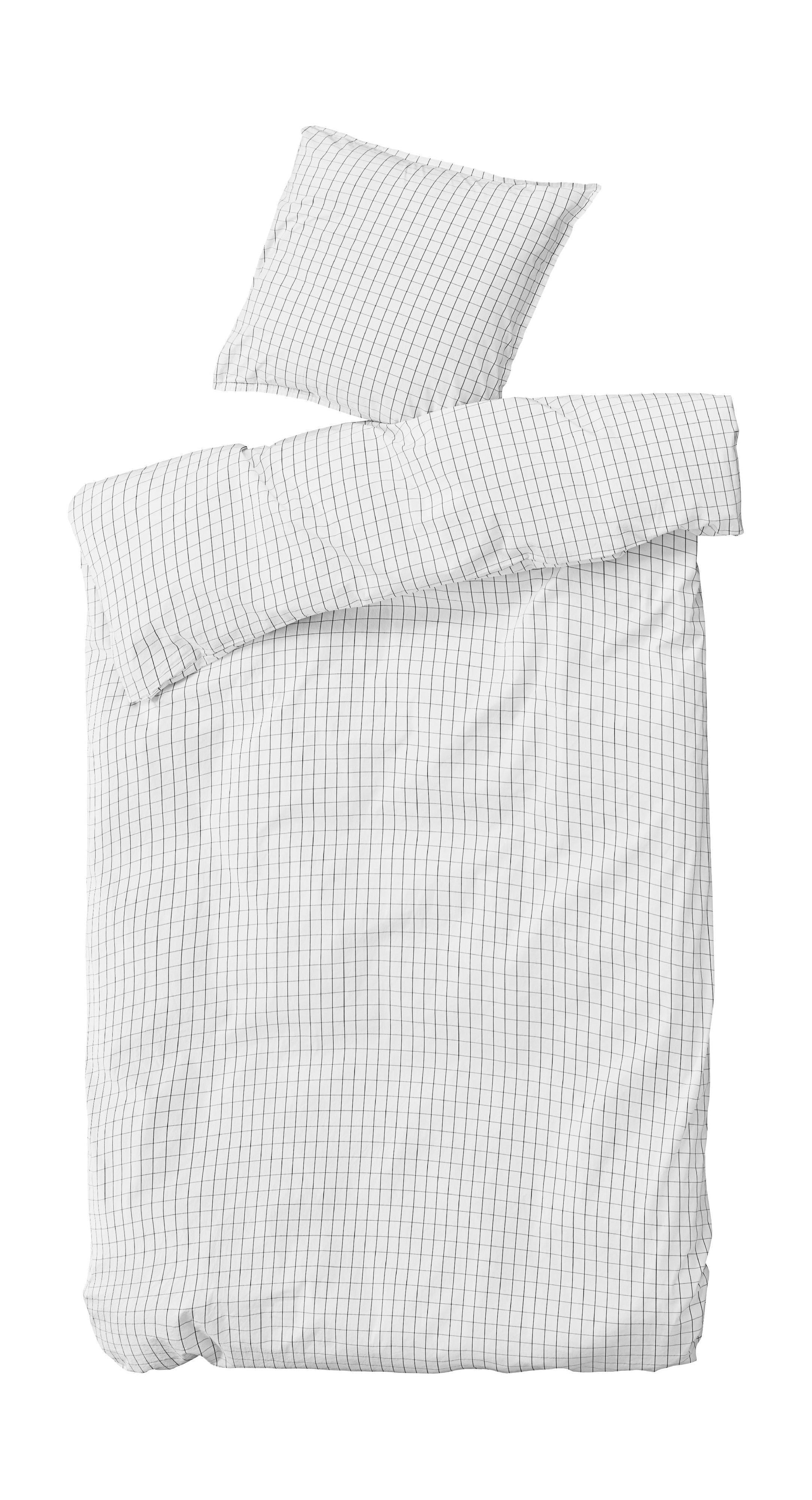 [product_category]-By Nord Erika Bed Linen Set 210x150 Cm, Snow With Coal-ByNORD-5707644769502-561140131-BYN-1