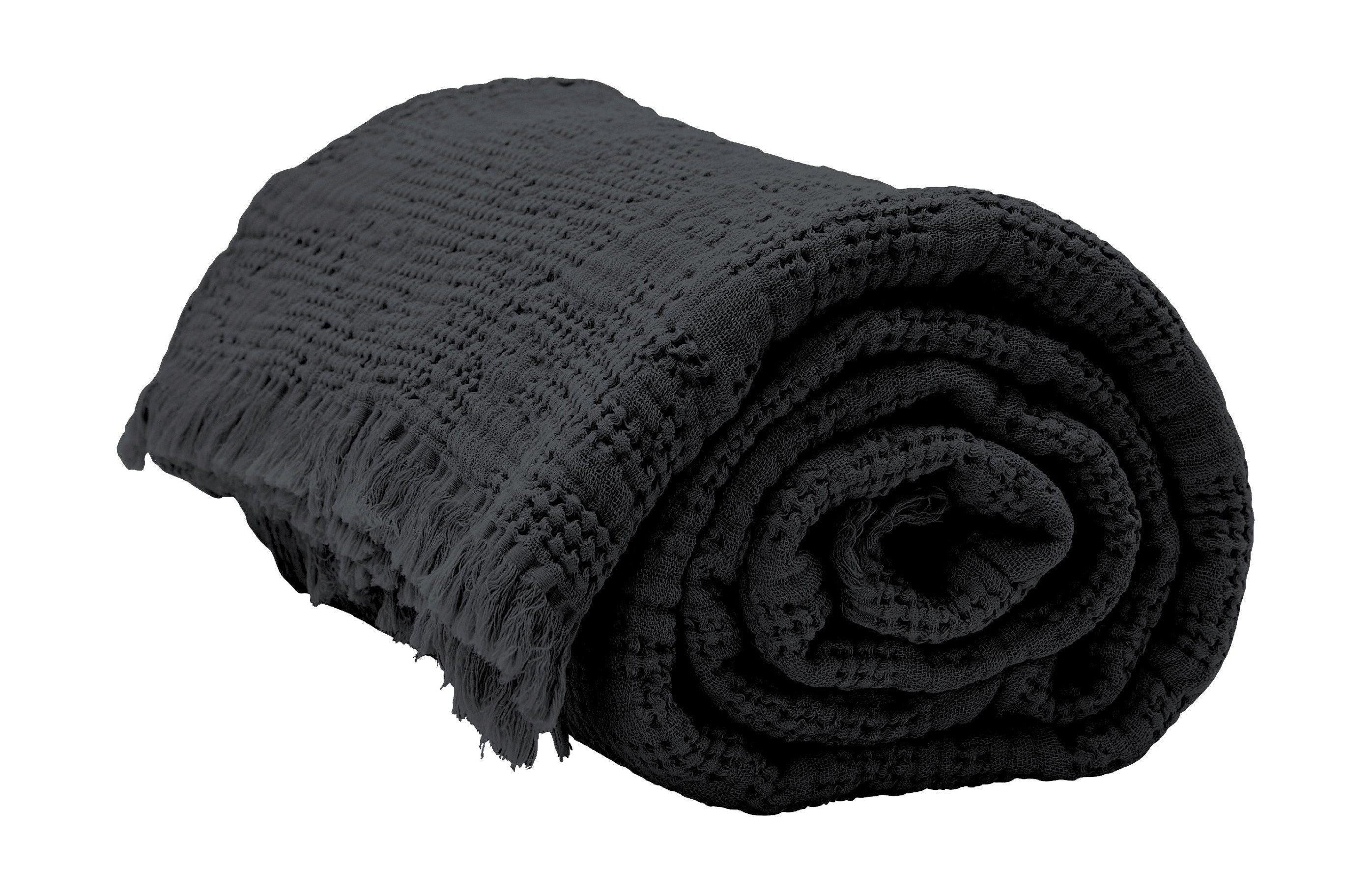 [product_category]-By Nord Hilda Bedspread 180 X170 Cm, Coal-ByNORD-5707644766730-561201012-BYN-1