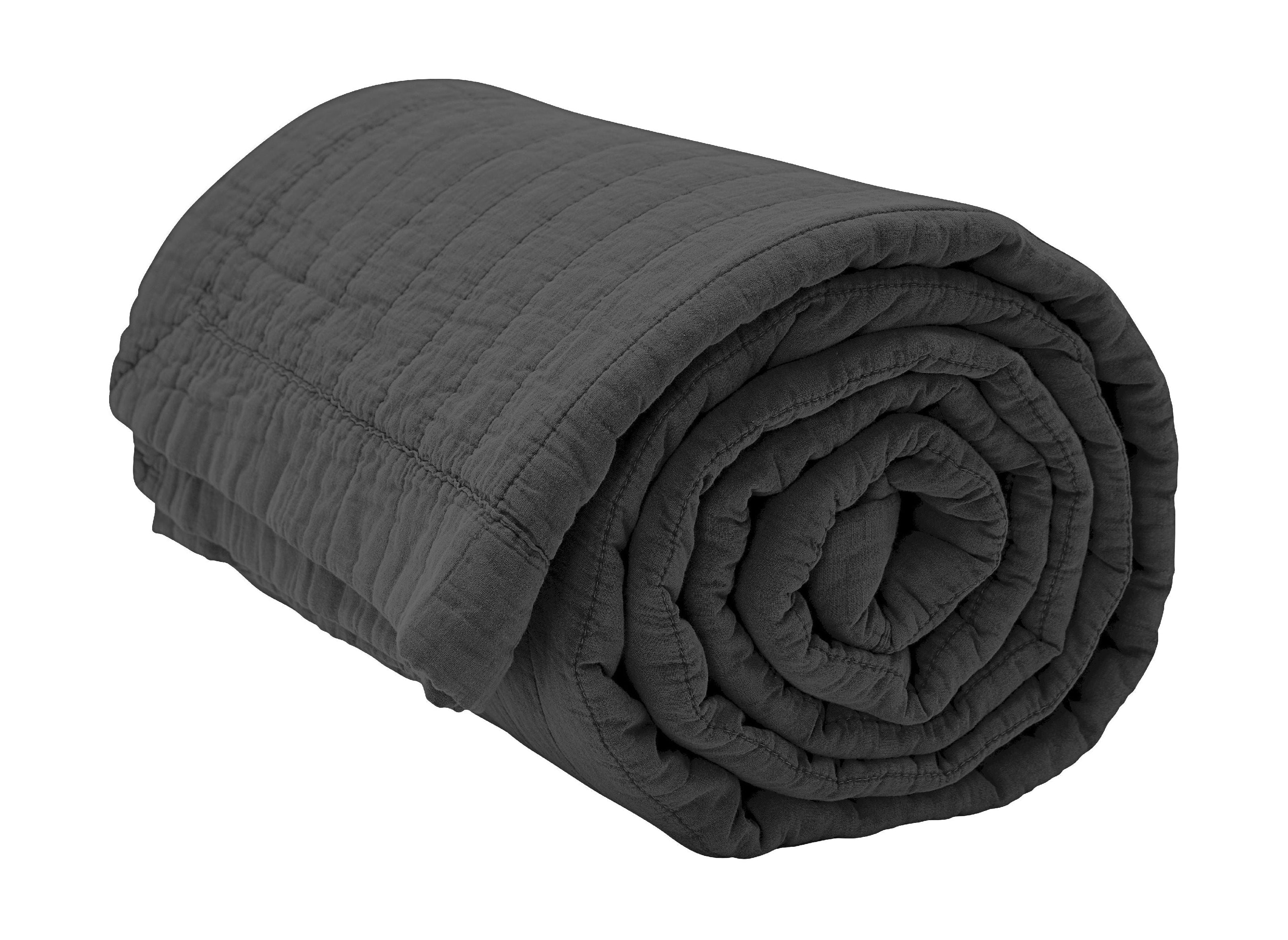 [product_category]-By Nord Magnhild Quilted Bedspread 280 X160 Cm, Coal-ByNORD-5707644773523-561137073-BYN-1