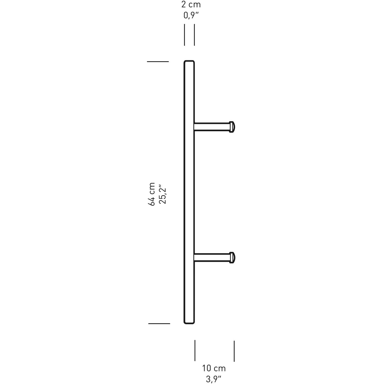 [product_category]-Carl Hansen Bm5270 S Wall Coat Rack Teak, 63x15 Cm-Carl Hansen-BM5270S-090-105-CAR-3