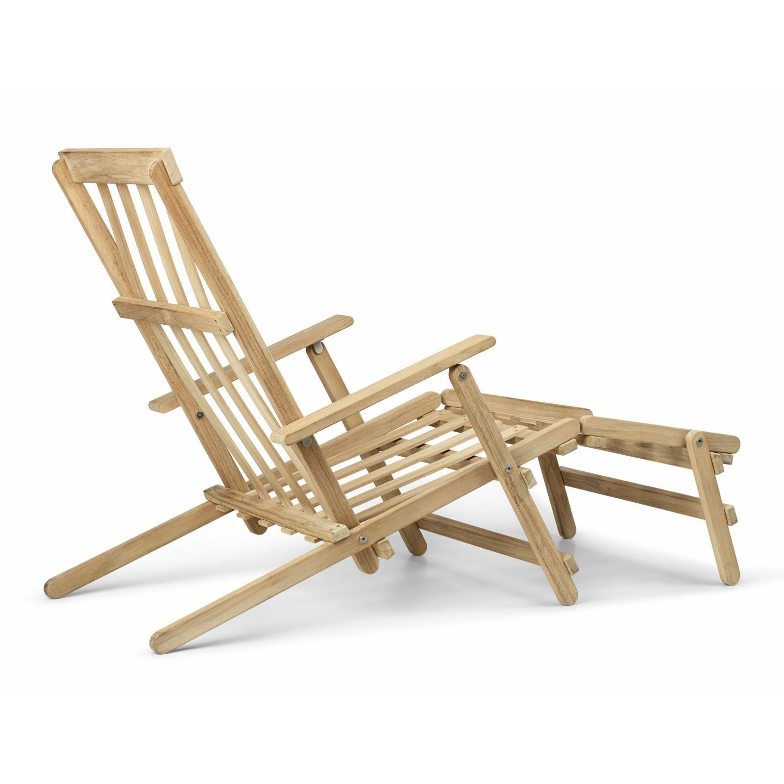 [product_category]-Carl Hansen Bm5565 Extended Deck Chair, Untreated Teak-Carl Hansen-5714413851863-BM5565-TEAK-CAR-4