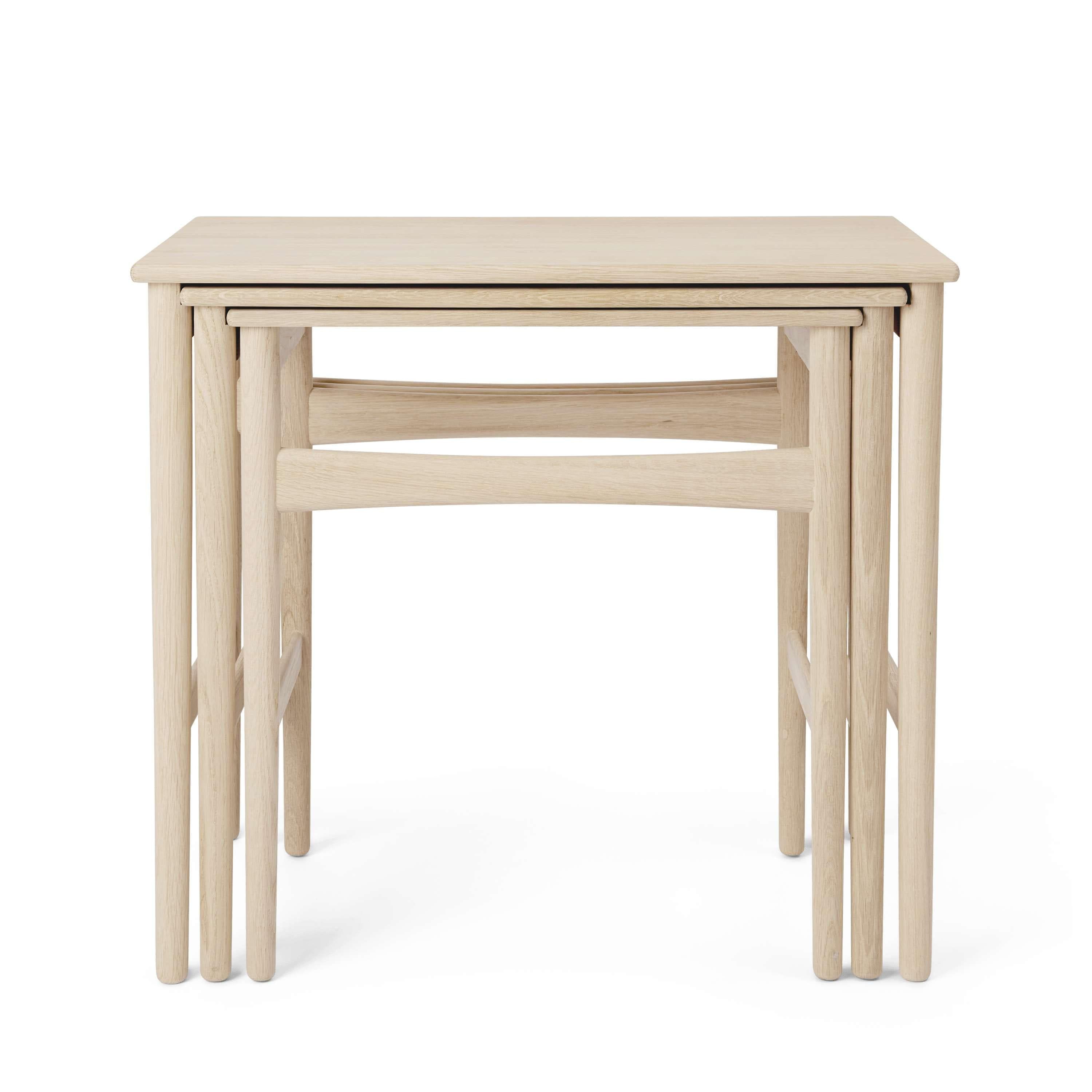[product_category]-Carl Hansen Ch004 Nesting Side Tables, Oak Soap-Carl Hansen-CH004-Nesting-Oak-Soap-CAR-1