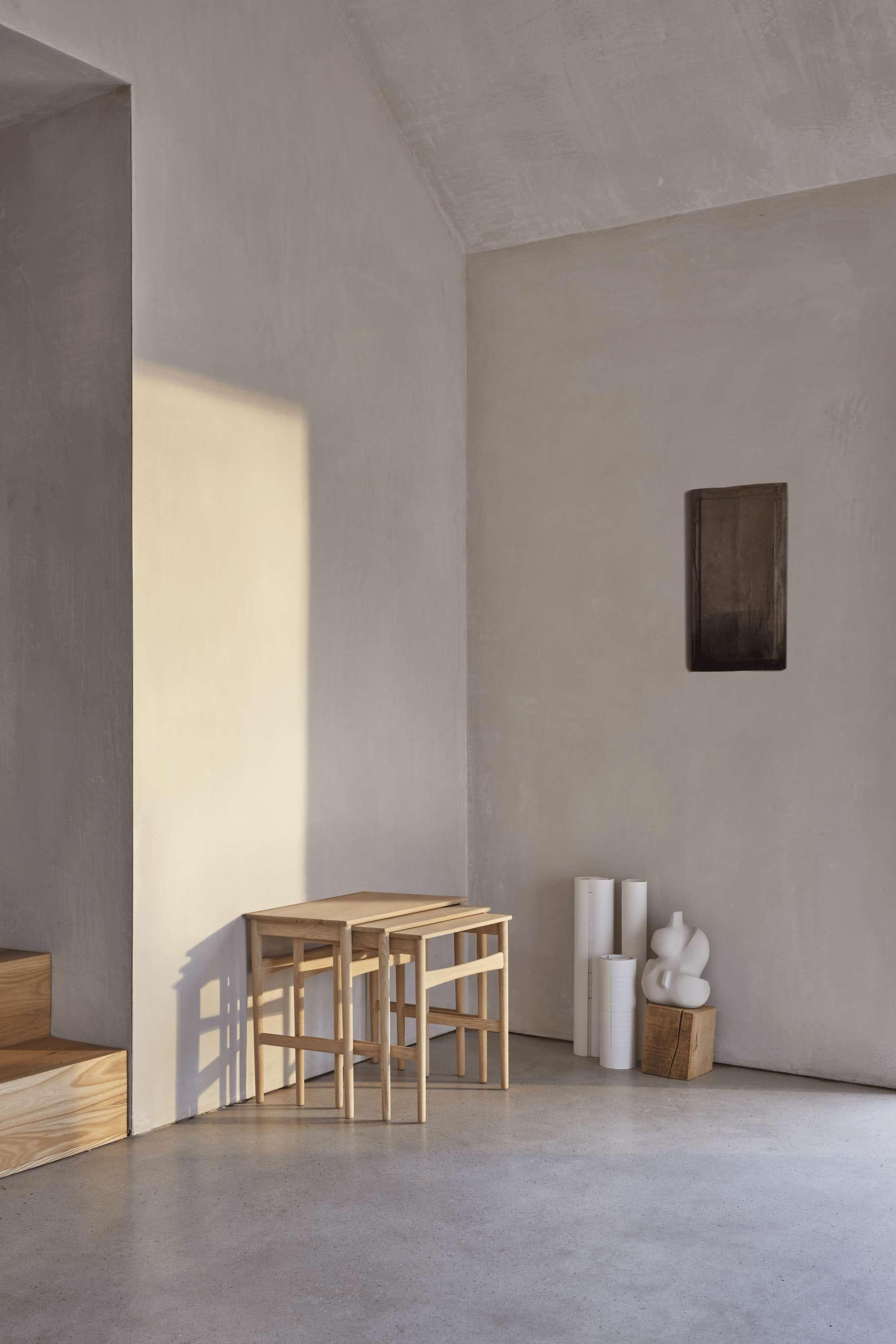 [product_category]-Carl Hansen Ch004 Nesting Side Tables, Oak Soap-Carl Hansen-CH004-Nesting-Oak-Soap-CAR-3