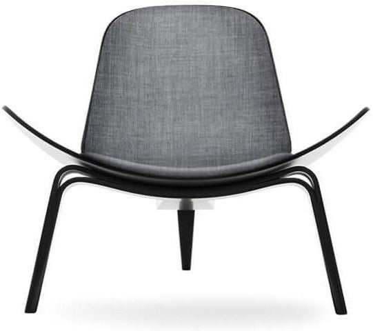 [product_category]-Carl Hansen Ch07 Shell Chair, Black Beech/Dark Gray Fabric Fiord 171-Carl Hansen-CH07-thor301-beechblack-CAR-1