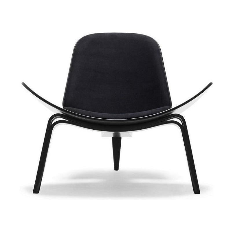 [product_category]-Carl Hansen Ch07 Shell Chair, Black Beech/Dark Gray Fabric Fiord 171-Carl Hansen-CH07-thor301-beechblack-CAR-4