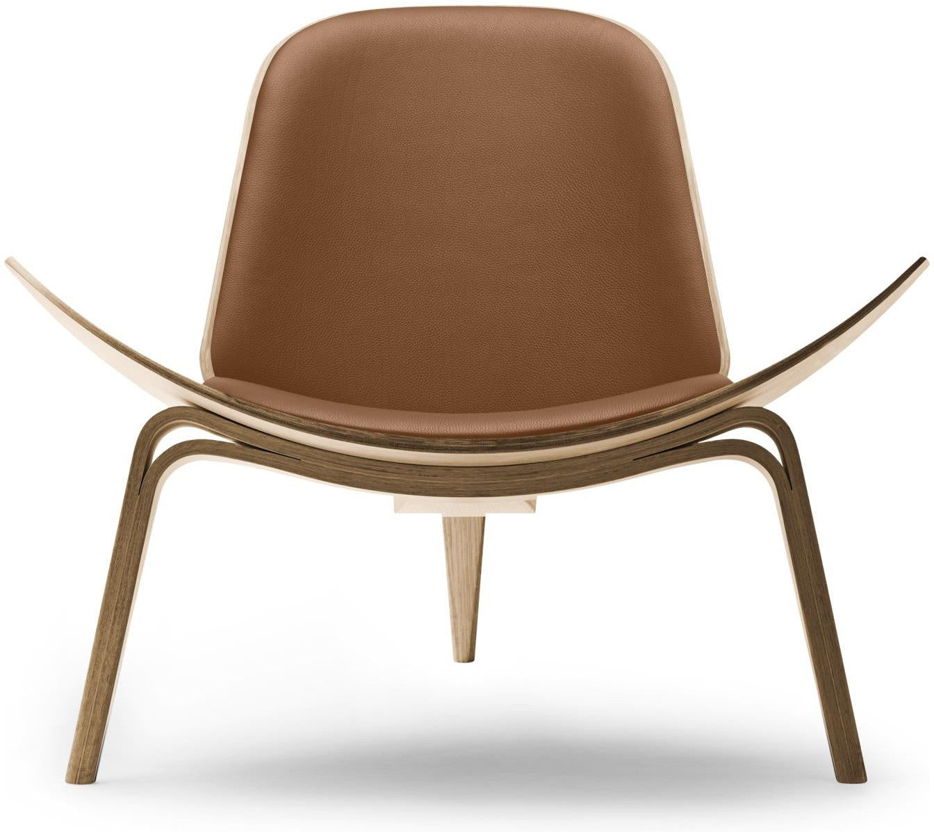 [product_category]-Carl Hansen Ch07 Shell Chair, Oiled Oak/Brown Leather Thor 307-Carl Hansen-ch07-brown-oiledoak-CAR-1