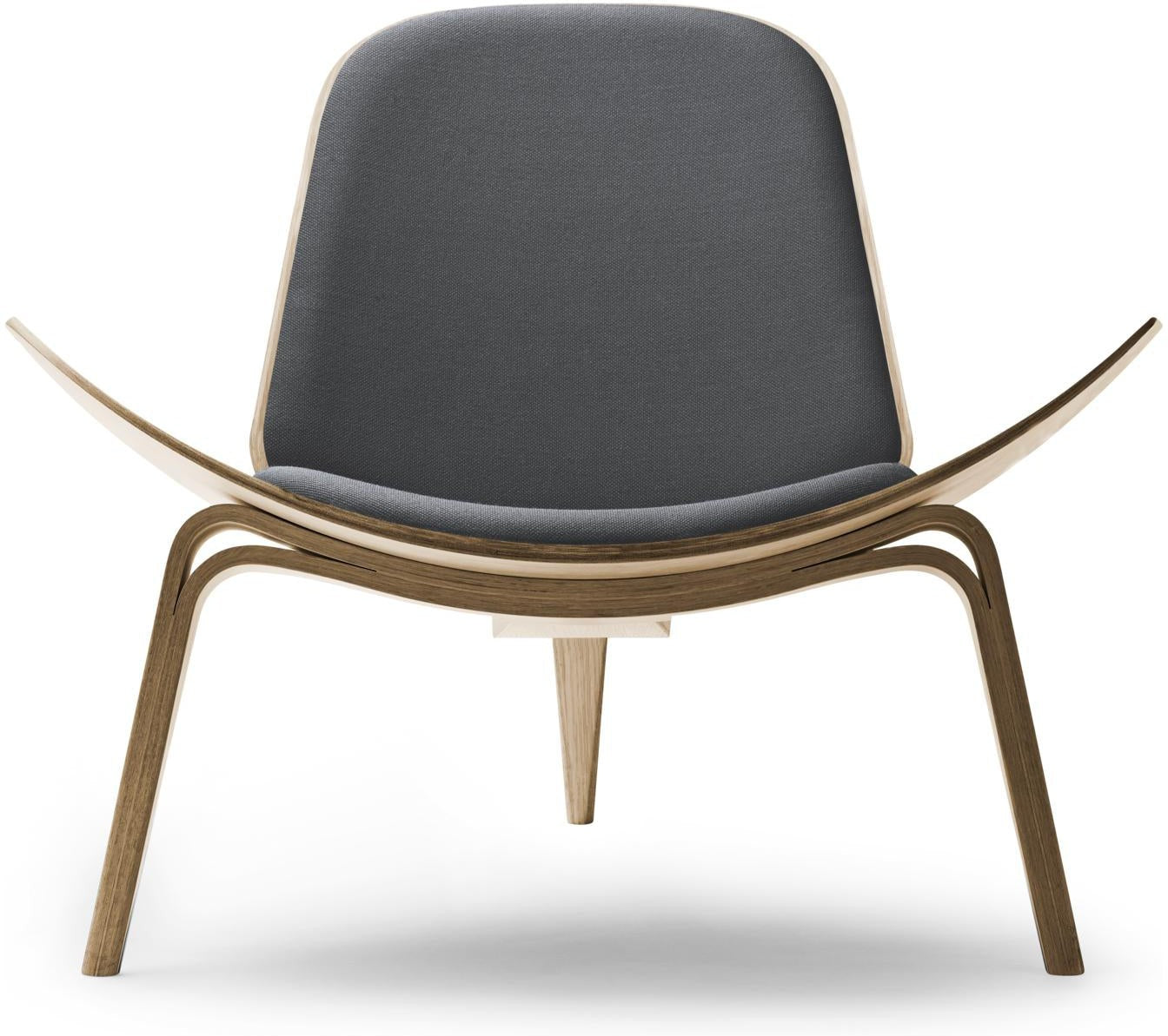 [product_category]-Carl Hansen Ch07 Shell Chair, Oiled Oak/Dark Gray Fabric Fiord 171-Carl Hansen-ch07-grey-oiledoak-CAR-1