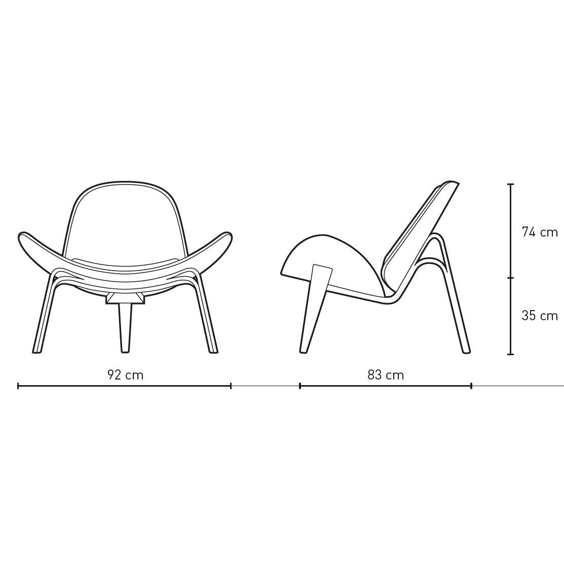[product_category]-Carl Hansen Ch07 Shell Chair, Oiled Oak/Dark Gray Fabric Fiord 171-Carl Hansen-ch07-grey-oiledoak-CAR-3