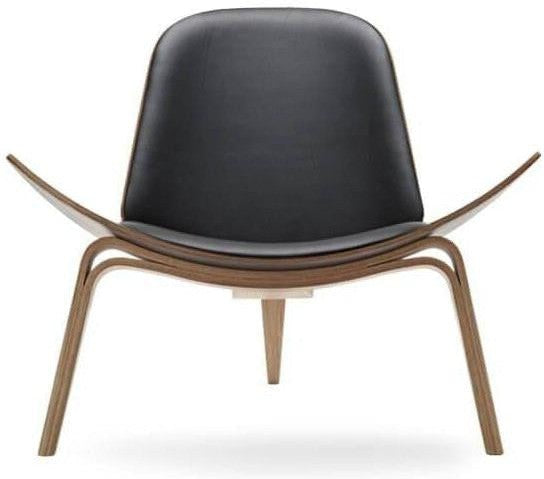 [product_category]-Carl Hansen Ch07 Shell Chair, Smoked Oak/Black Leather Thor 301-Carl Hansen-CH07-thor301-oaksmoked-CAR-1
