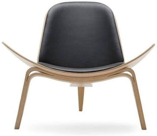 [product_category]-Carl Hansen Ch07 Shell Chair White Oil Oak/Black Leather Thor 301-Carl Hansen-CH07-thor301-oakwhiteoiled-CAR-1
