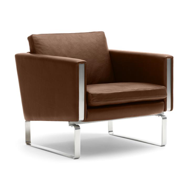 [product_category]-Carl Hansen Ch101 Lounge Chair, Steel/Brown Leather-Carl Hansen-ch101-thor307-stainlesssteel-CAR-2