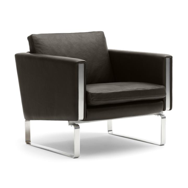 [product_category]-Carl Hansen Ch101 Lounge Chair, Steel/Dark Brown Leather (Thor 306)-Carl Hansen-ch101-thor306-stainlesssteel-CAR-2
