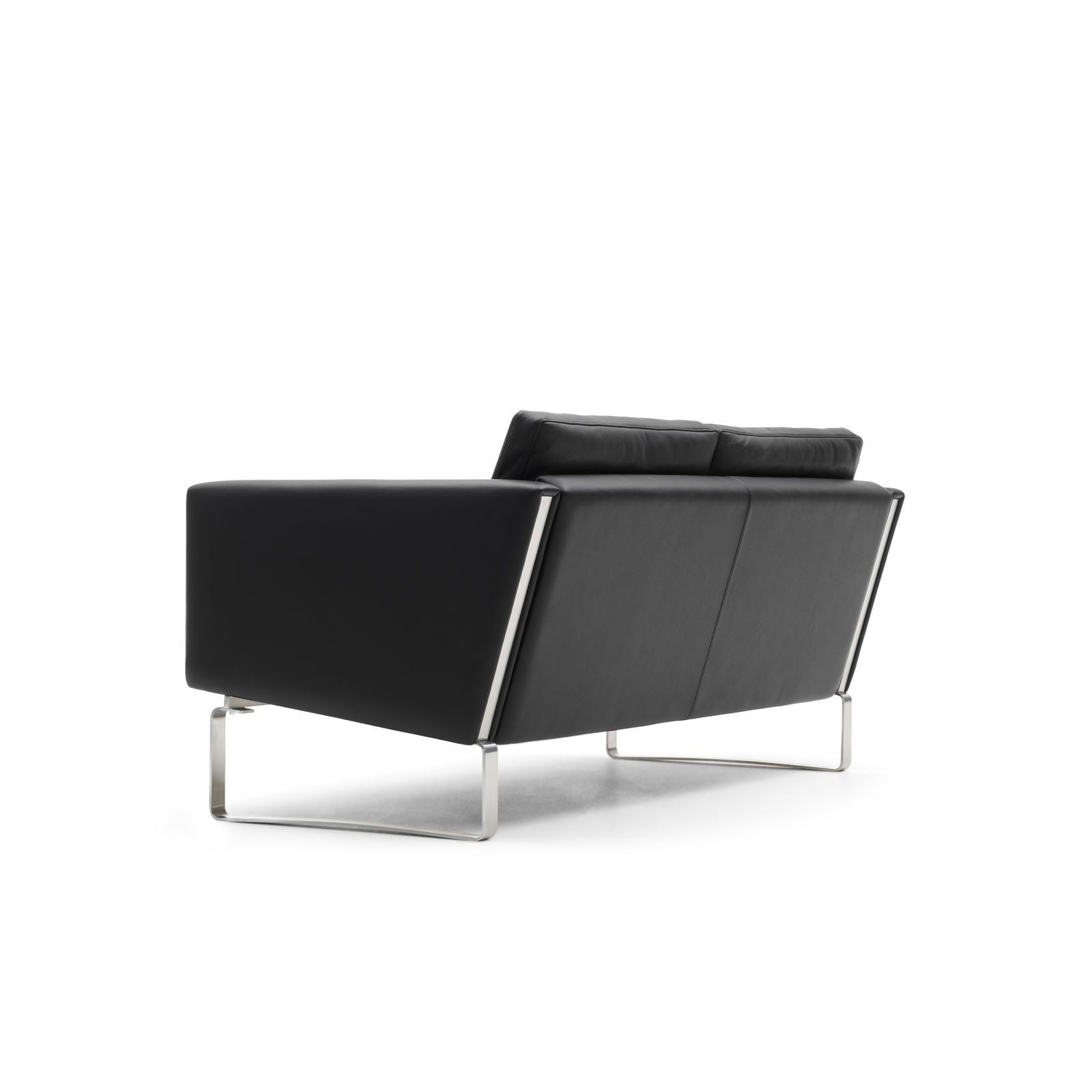 [product_category]-Carl Hansen Ch102 Sofa, Steel/Black Leather (Thor 301)-Carl Hansen-CH102-thor301-stainlesssteel-CAR-3