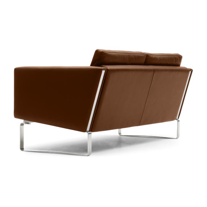 [product_category]-Carl Hansen Ch102 Sofa, Steel/Brown Leather-Carl Hansen-ch102-thor307-stainlesssteel-CAR-2