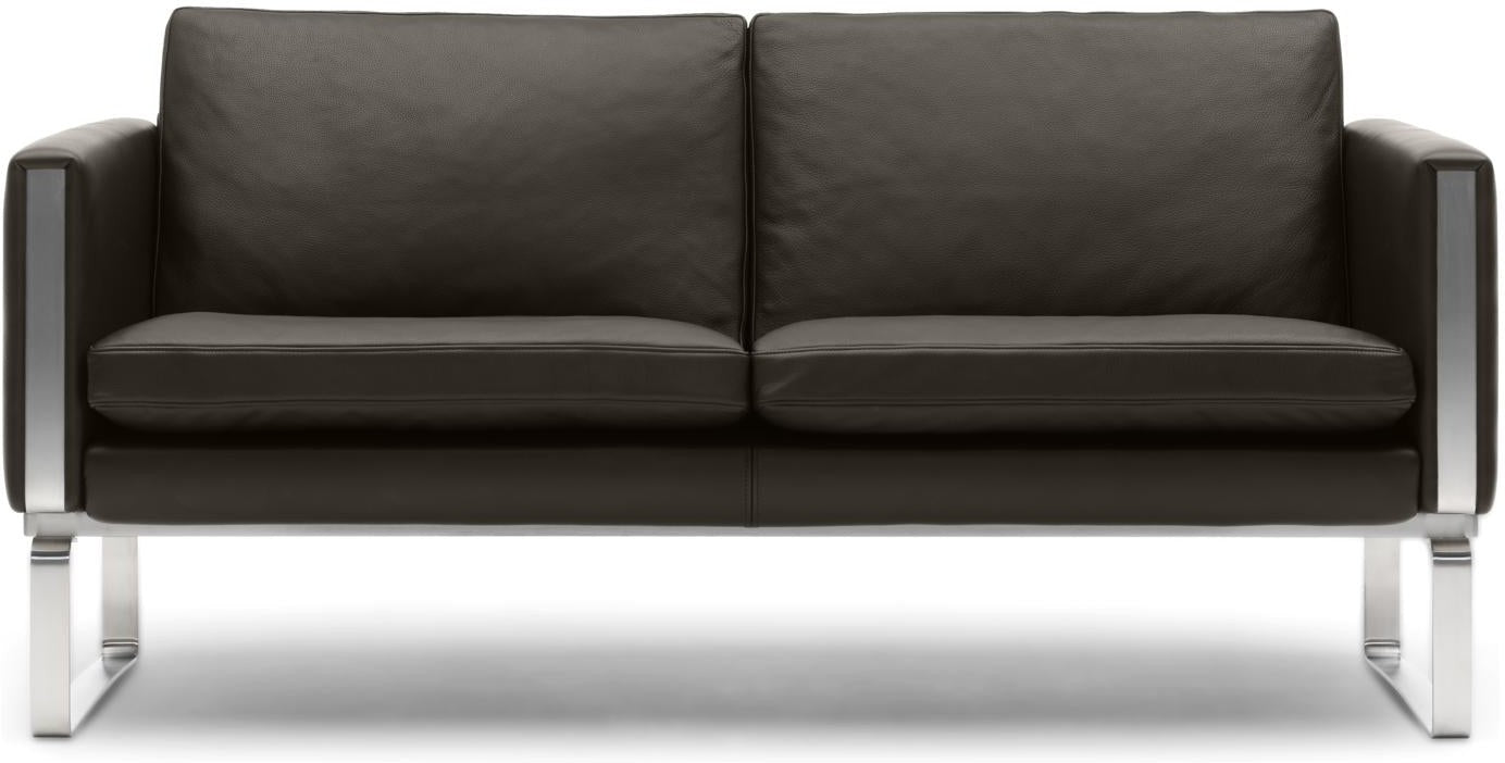 [product_category]-Carl Hansen Ch102 Sofa, Steel/Dark Brown Leather (Thor 306)-Carl Hansen-ch102-thor306-stainlesssteel-CAR-1