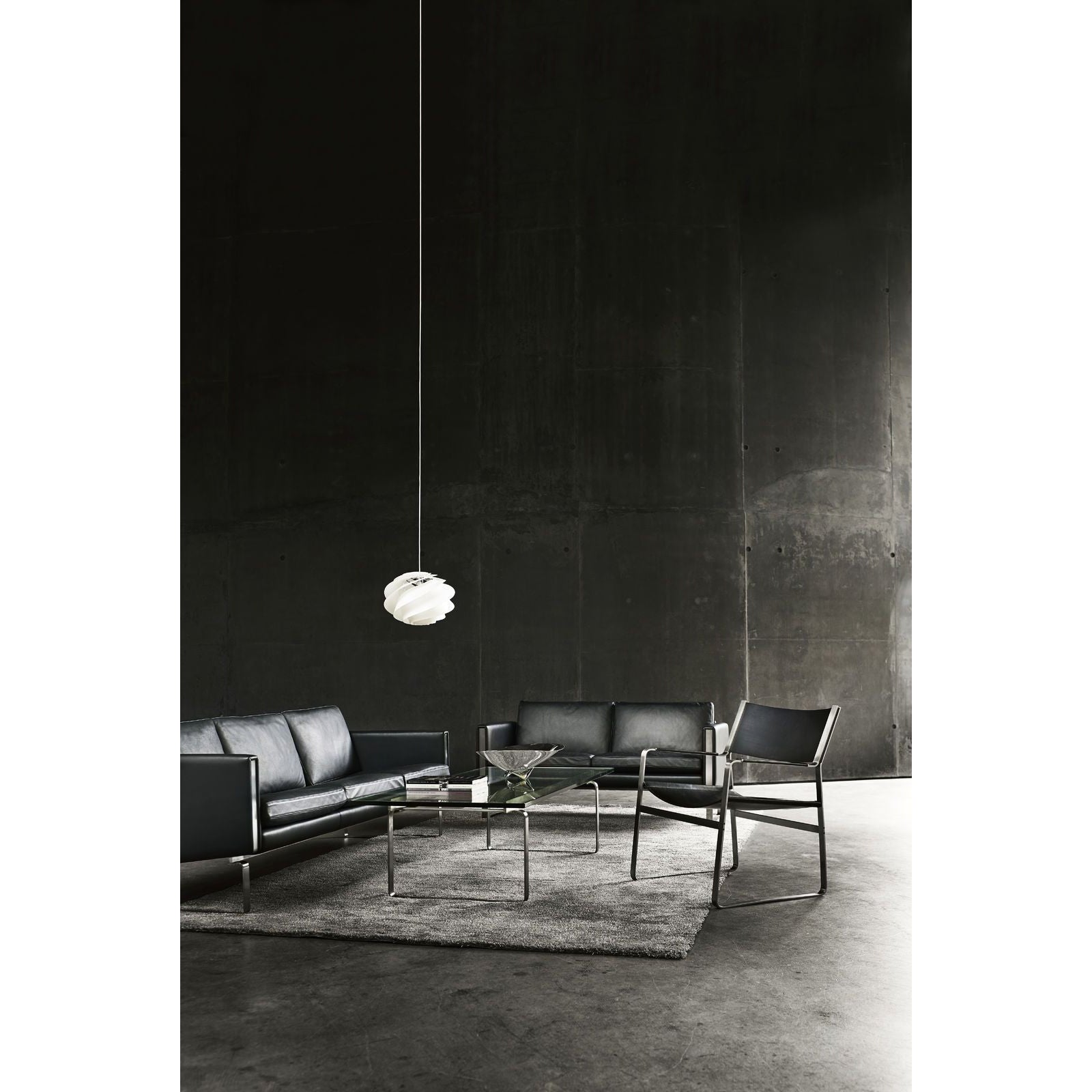 [product_category]-Carl Hansen Ch103 Sofa, Steel/Black Leather-Carl Hansen-CH103-thor301-stainlesssteel-CAR-4