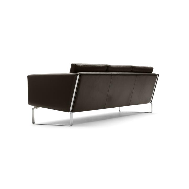 [product_category]-Carl Hansen Ch103 Sofa, Steel/Dark Brown Leather-Carl Hansen-ch103-thor306-stainlesssteel-CAR-2