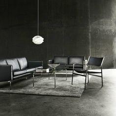 [product_category]-Carl Hansen Ch103 Sofa, Steel/Dark Brown Leather-Carl Hansen-ch103-thor306-stainlesssteel-CAR-3