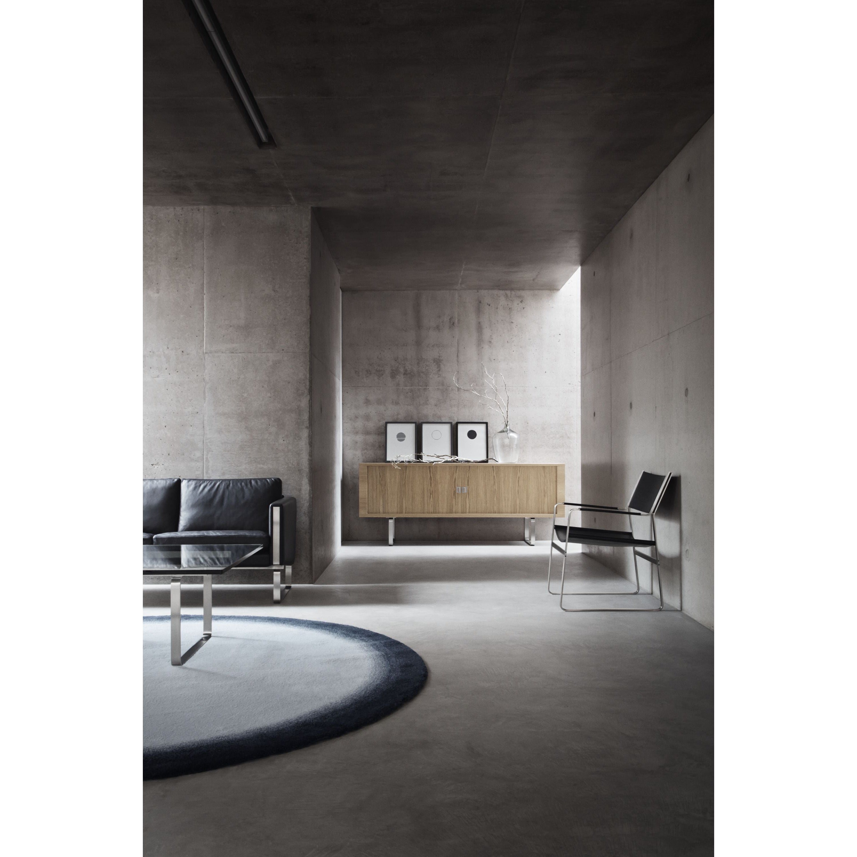 [product_category]-Carl Hansen Ch103 Sofa, Steel/Dark Brown Leather-Carl Hansen-ch103-thor306-stainlesssteel-CAR-4