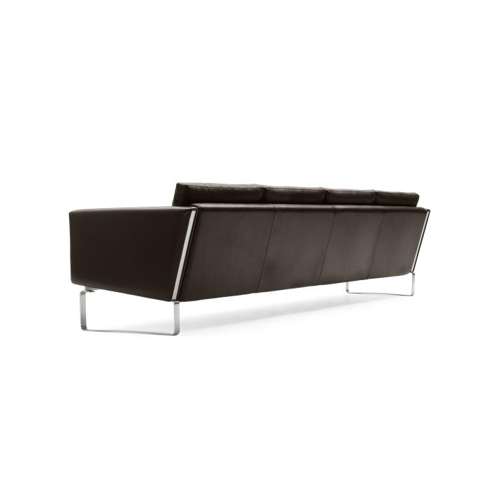 [product_category]-Carl Hansen Ch104 Sofa, Steel/Dark Brown Leather-Carl Hansen-ch104-thor306-stainlesssteel-CAR-2