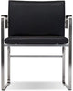 Židle Carl Hansen CH111, ocel/černá kůže