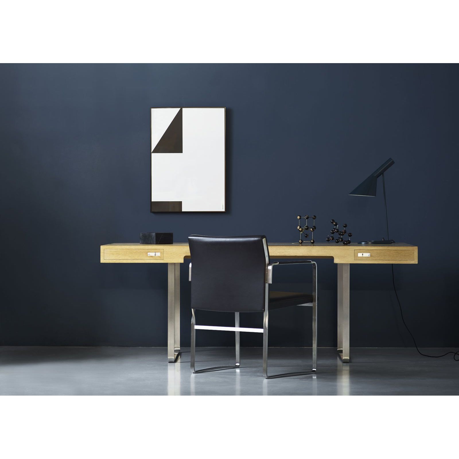 [product_category]-Carl Hansen Ch111 Chair, Steel/Black Leather-Carl Hansen-CH111-thor301-stainlesssteel-CAR-2