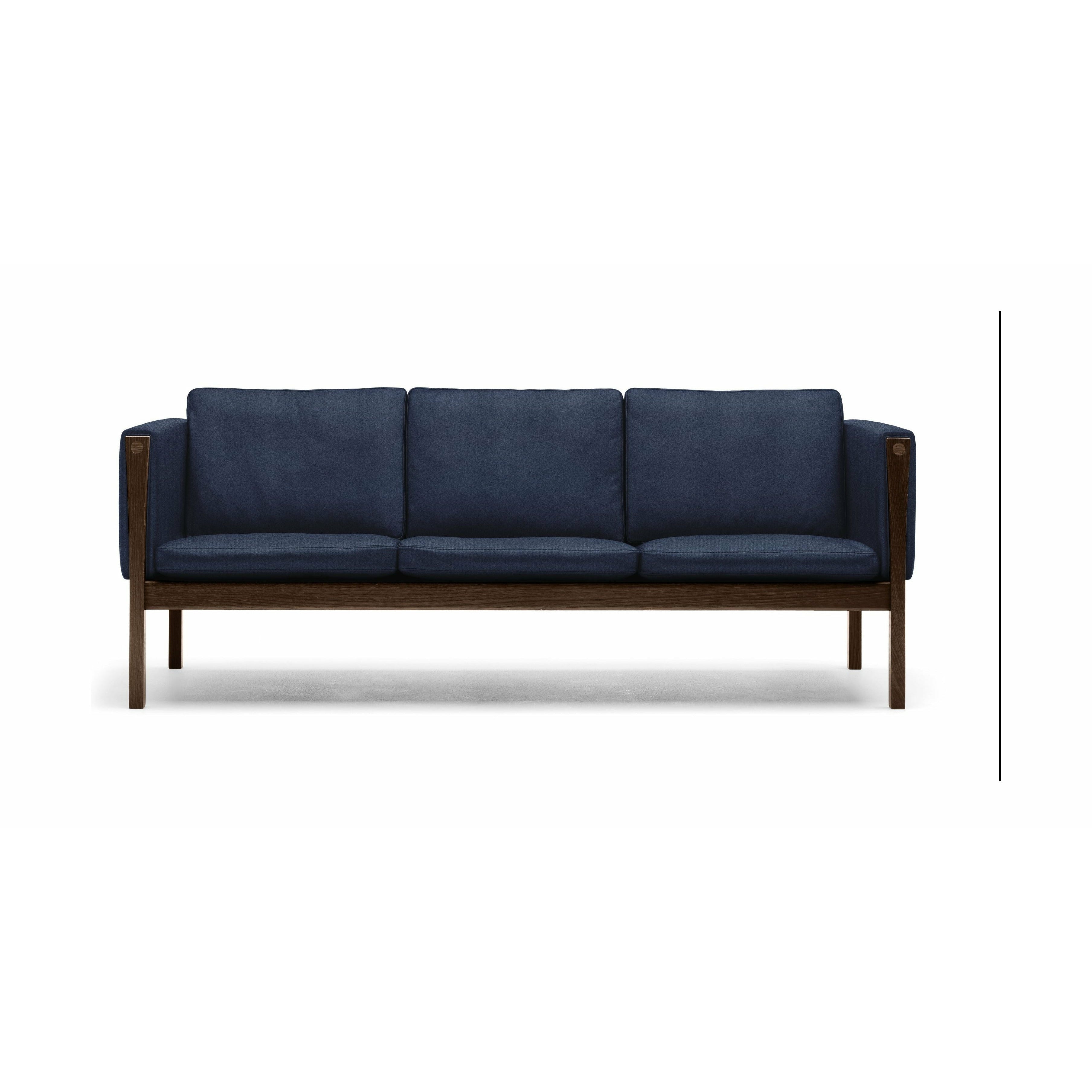 [product_category]-Carl Hansen Ch162 3 Seater Sofa Oak Smoke Colored Oil, Canvas 794-Carl Hansen-CH163-oak-smoked-canvas794-CAR-1