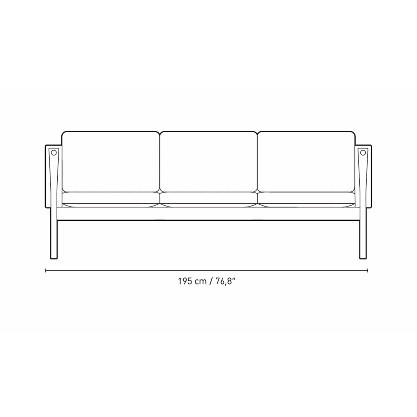 [product_category]-Carl Hansen Ch162 3 Seater Sofa Oak Smoke Colored Oil, Canvas 794-Carl Hansen-CH163-oak-smoked-canvas794-CAR-4