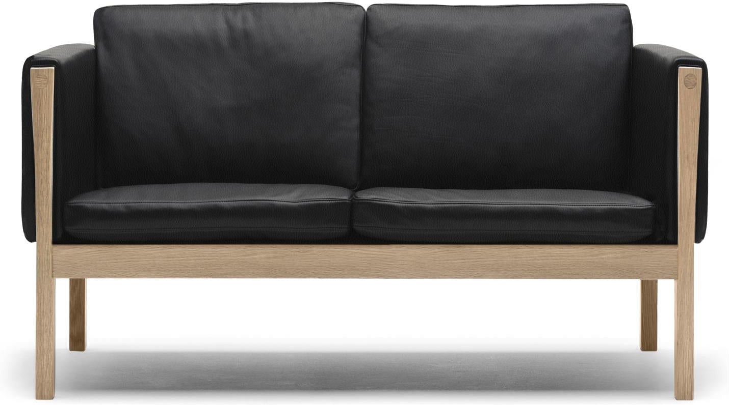 [product_category]-Carl Hansen Ch162 Sofa, Oiled Oak/Black Leather-Carl Hansen-ch162-thor301-oiledoak-CAR-1