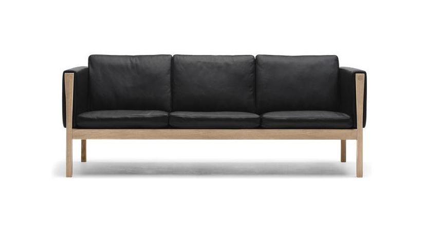 [product_category]-Carl Hansen Ch163 Sofa, Oiled Oak/Black Leather-Carl Hansen-CH163-thor301-oiledoak-CAR-1