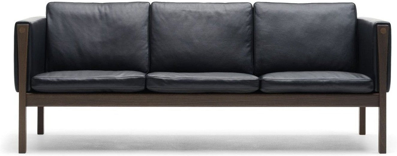 [product_category]-Carl Hansen Ch163 Sofa, Oiled Walnut/Black Leather-Carl Hansen-CH163-sif98-oiledwalnut-CAR-1