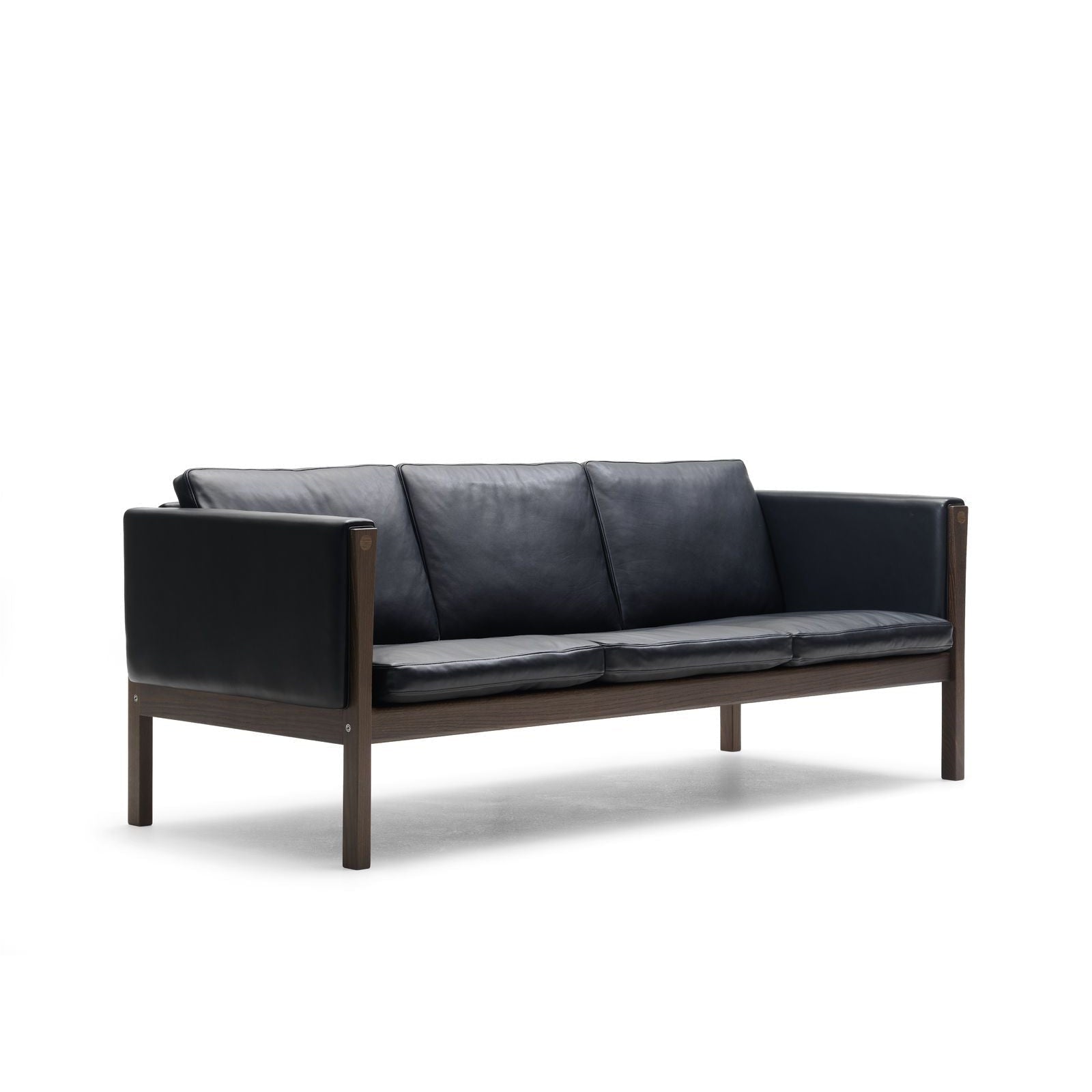 [product_category]-Carl Hansen Ch163 Sofa, Oiled Walnut/Black Leather-Carl Hansen-CH163-sif98-oiledwalnut-CAR-2