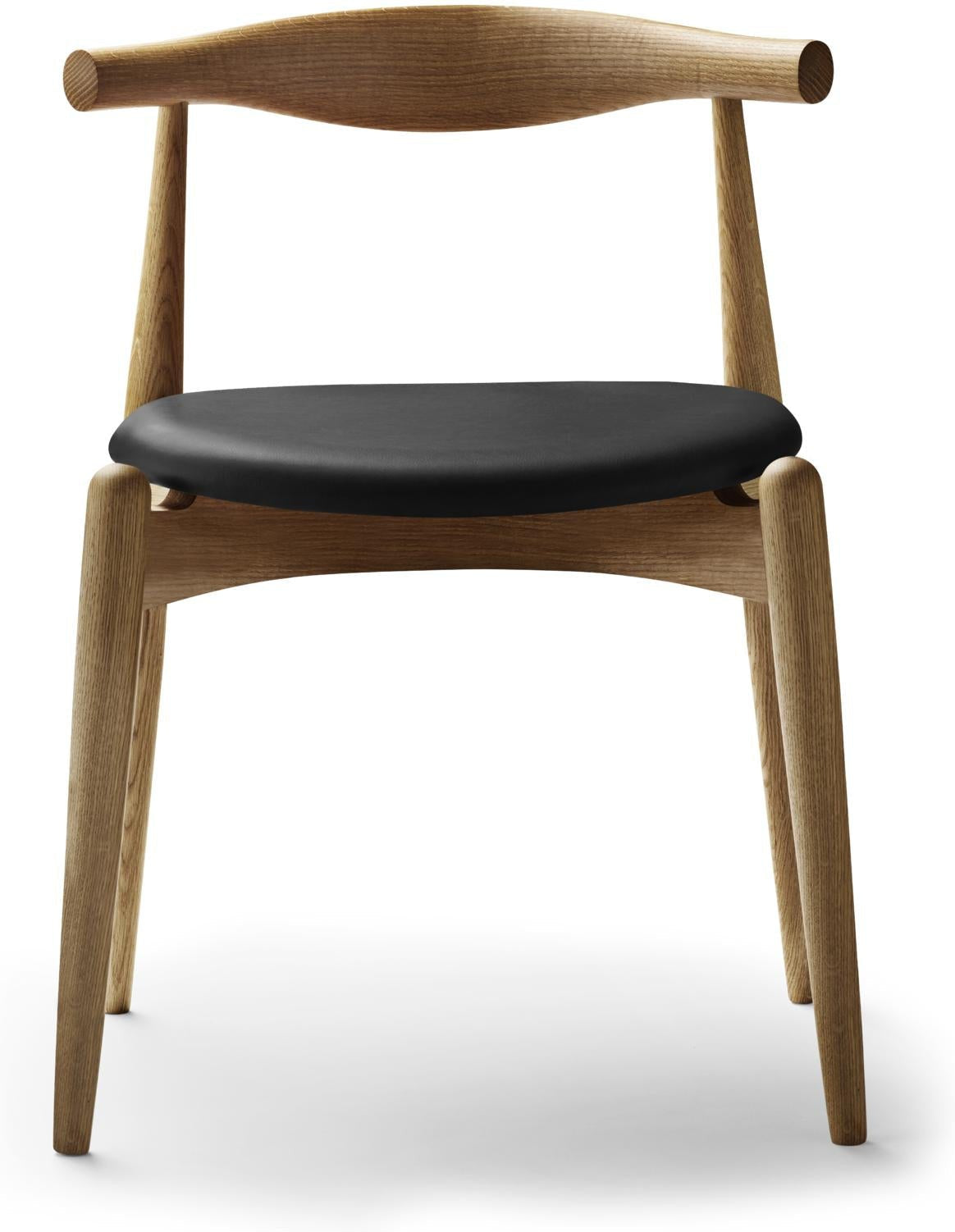[product_category]-Carl Hansen Ch20 Elbow Chair, Oiled Oak/Black Leather-Carl Hansen-ch20-thor301-oiledoak-CAR-1