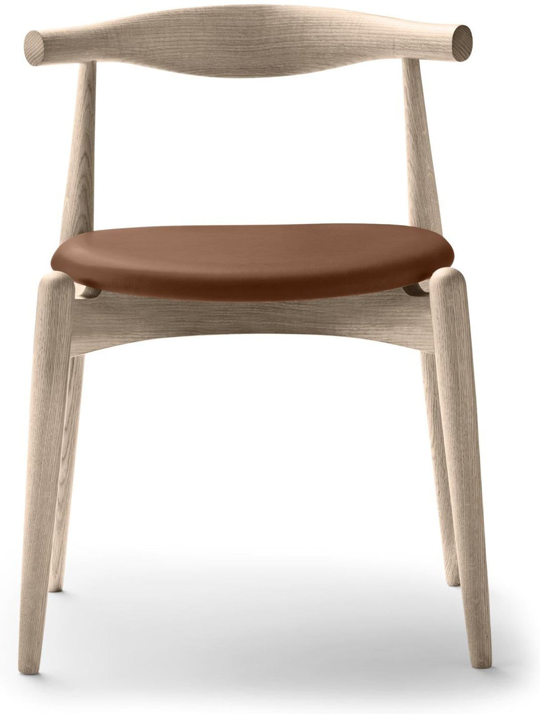[product_category]-Carl Hansen Ch20 Elbow Chair, Soaped Oak/Brown Leather-Carl Hansen-ch20-thor307-soapedoak-CAR-1