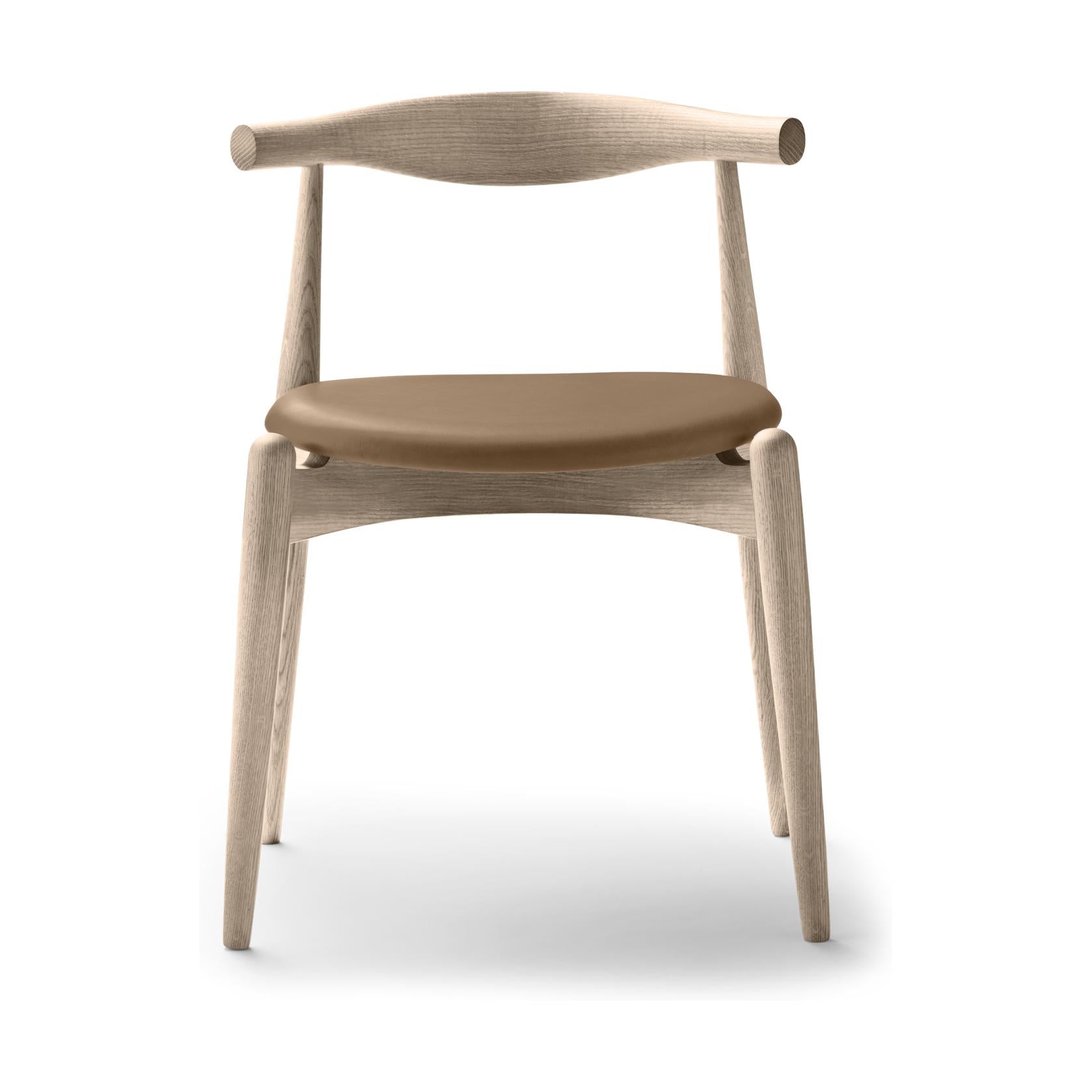 [product_category]-Carl Hansen Ch20 Elbow Chair, Soaped Oak/Light Brown Leather-Carl Hansen-ch20-thor325-soapedoak-CAR-1