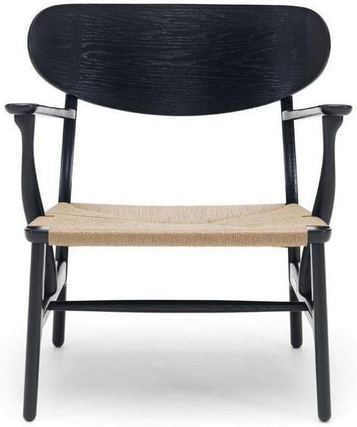 [product_category]-Carl Hansen Ch22 Lounge Chair, Black Oak/Natural Wicker-Carl Hansen-CH22-natural-blackoak-CAR-1