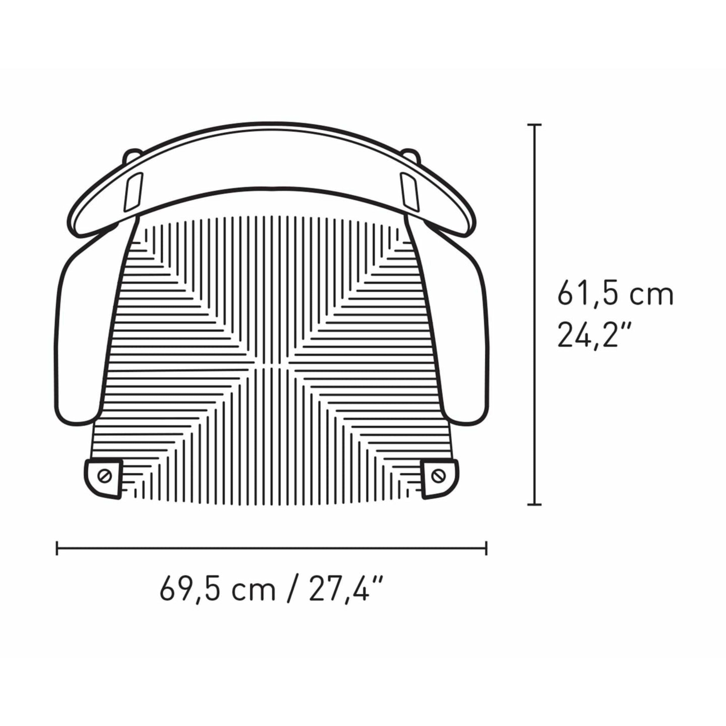 Karla Hansen CH22 Lounge Chair Oak, břidlicová hnědá/přírodní proutěný