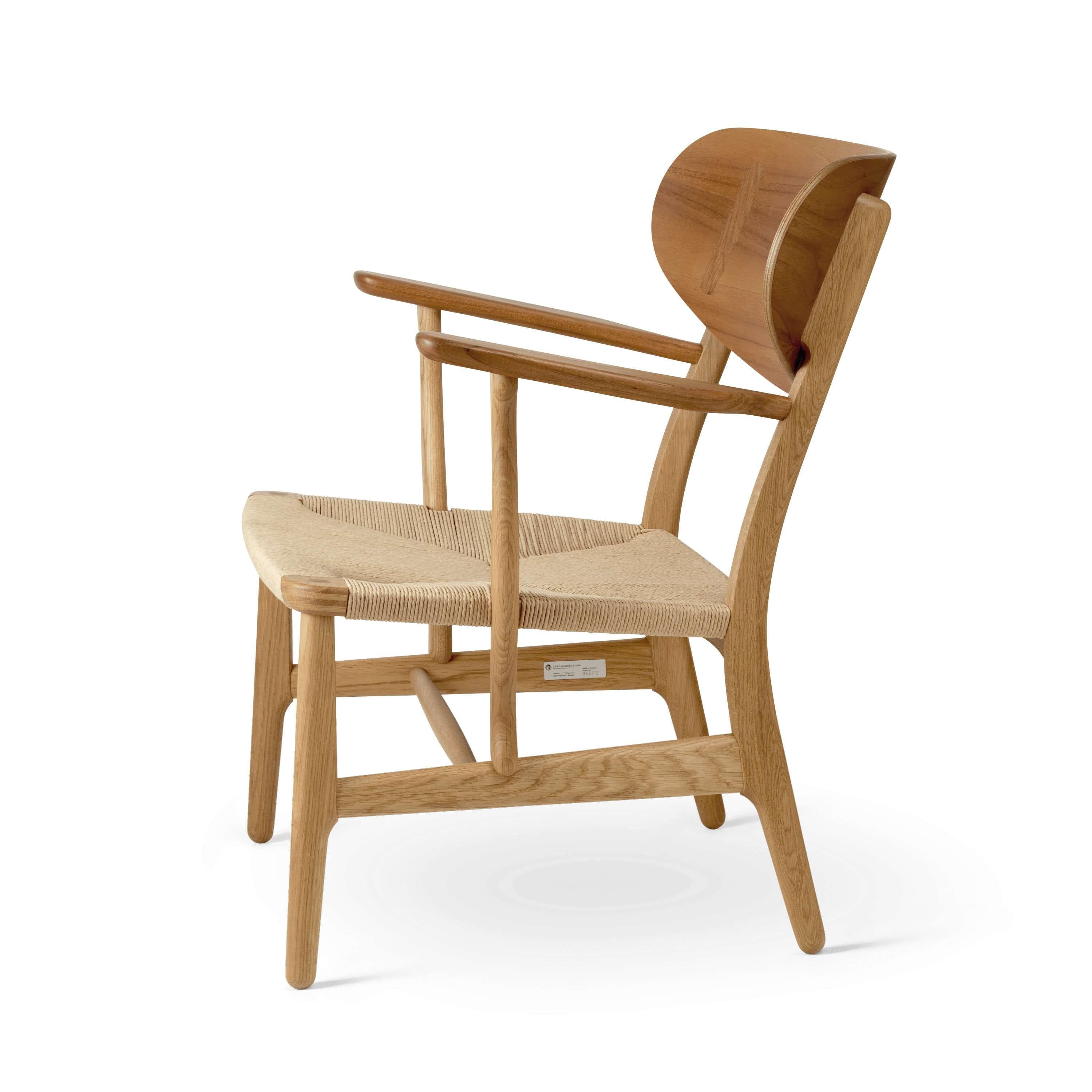 [product_category]-Carl Hansen Ch22 Lounge Chair Teak/Oak Oiled, Natural Cord-Carl Hansen-5715397216549-CH-22-Teak-Oil-Natural-CAR-2