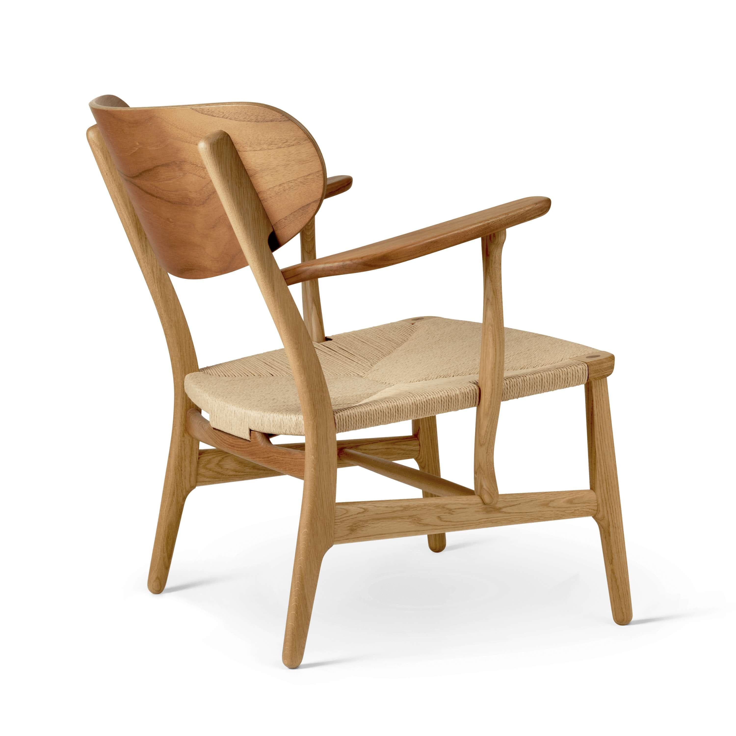 [product_category]-Carl Hansen Ch22 Lounge Chair Teak/Oak Oiled, Natural Cord-Carl Hansen-5715397216549-CH-22-Teak-Oil-Natural-CAR-3