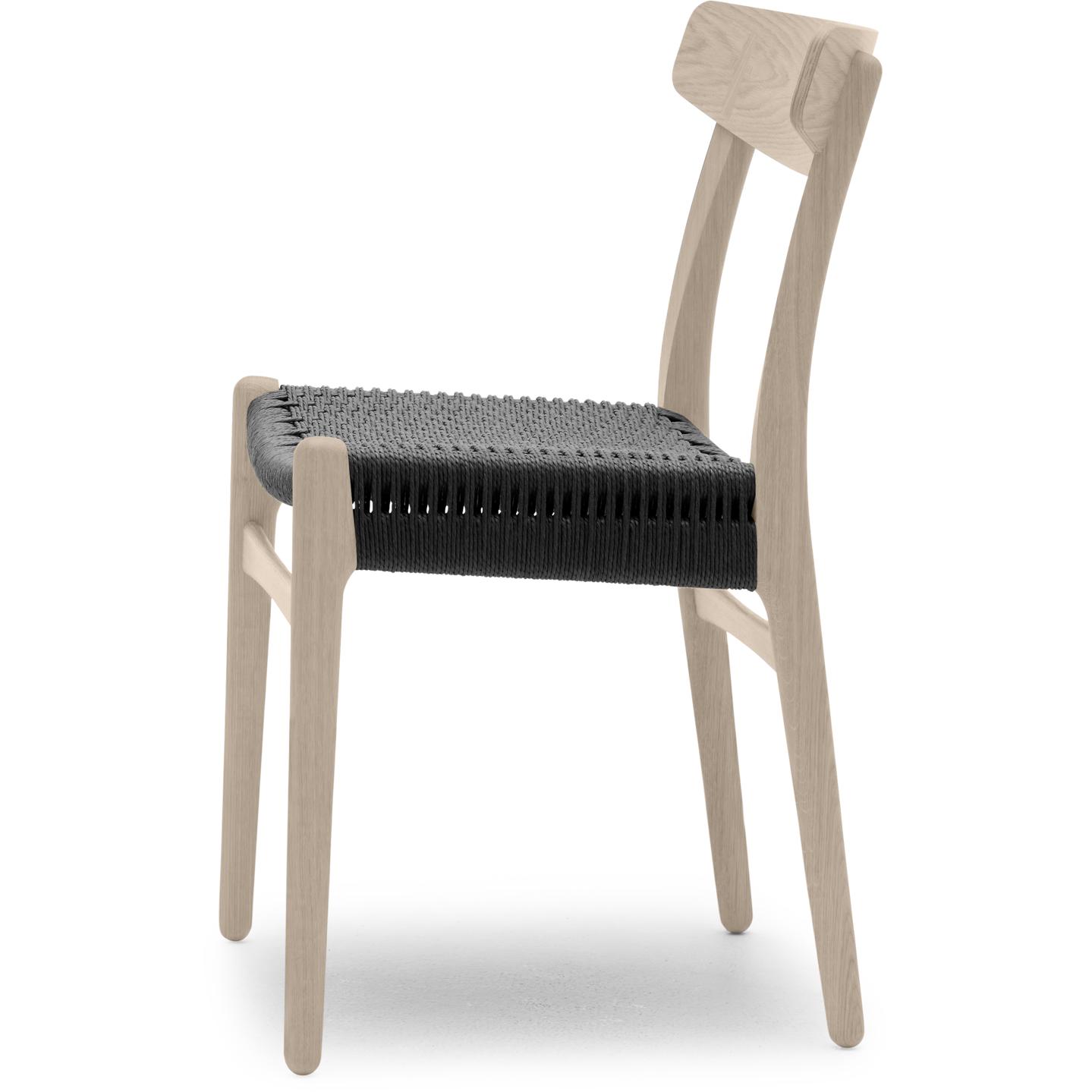 [product_category]-Carl Hansen Ch23 Chair, Oak Soap/Black Paper Cord-Carl Hansen-5714413823778-CH-23-OAK-SOAP-BLACK-CAR-3