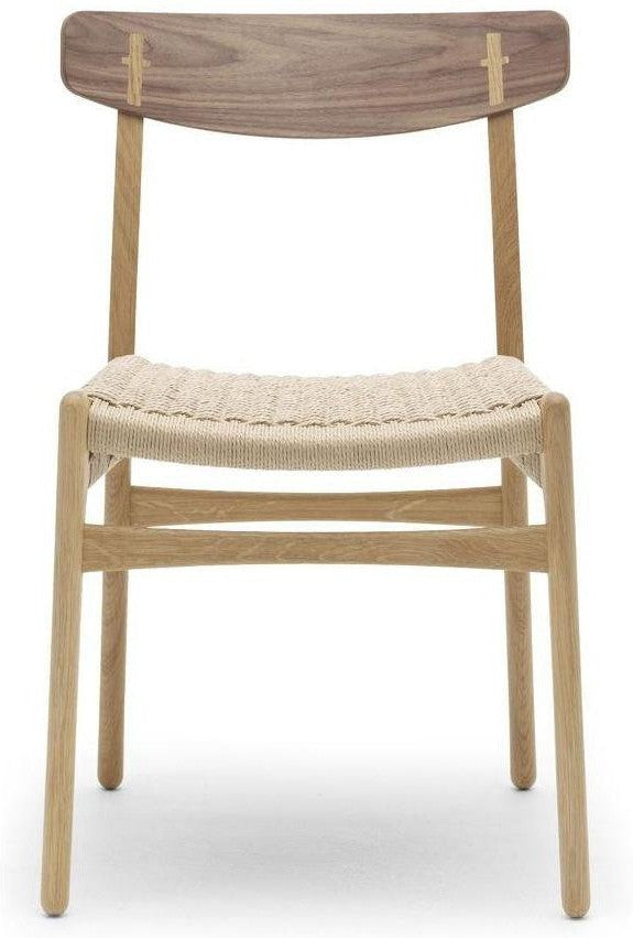 [product_category]-Carl Hansen Ch23 Chair, Oiled Oak & Walnut Chair Frame Oiled /Natural Cord-Carl Hansen-CH23-natural-oakwalnutoakoiled-CAR-1